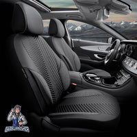 Thumbnail for Skoda Superb Seat Covers Advanced Design Black 5 Seats + Headrests (Full Set) Leather & Linen Fabric