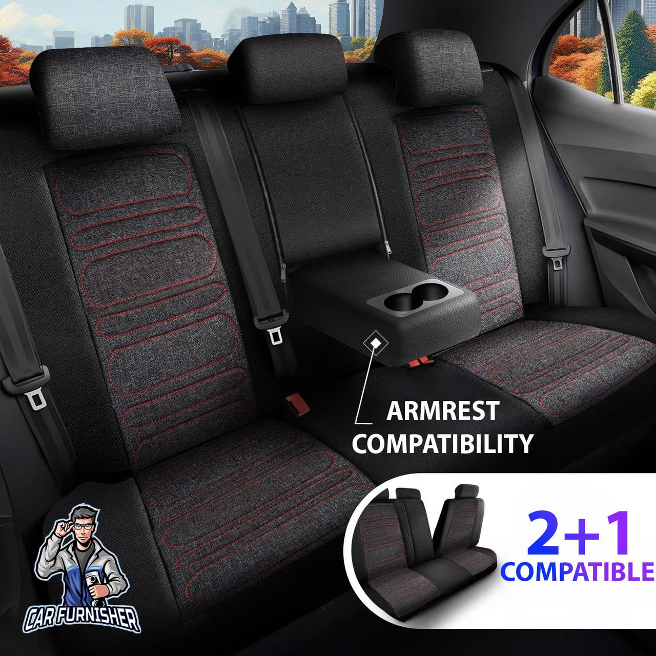 Volvo C40 Seat Covers Atlanta Linen Fabric Design