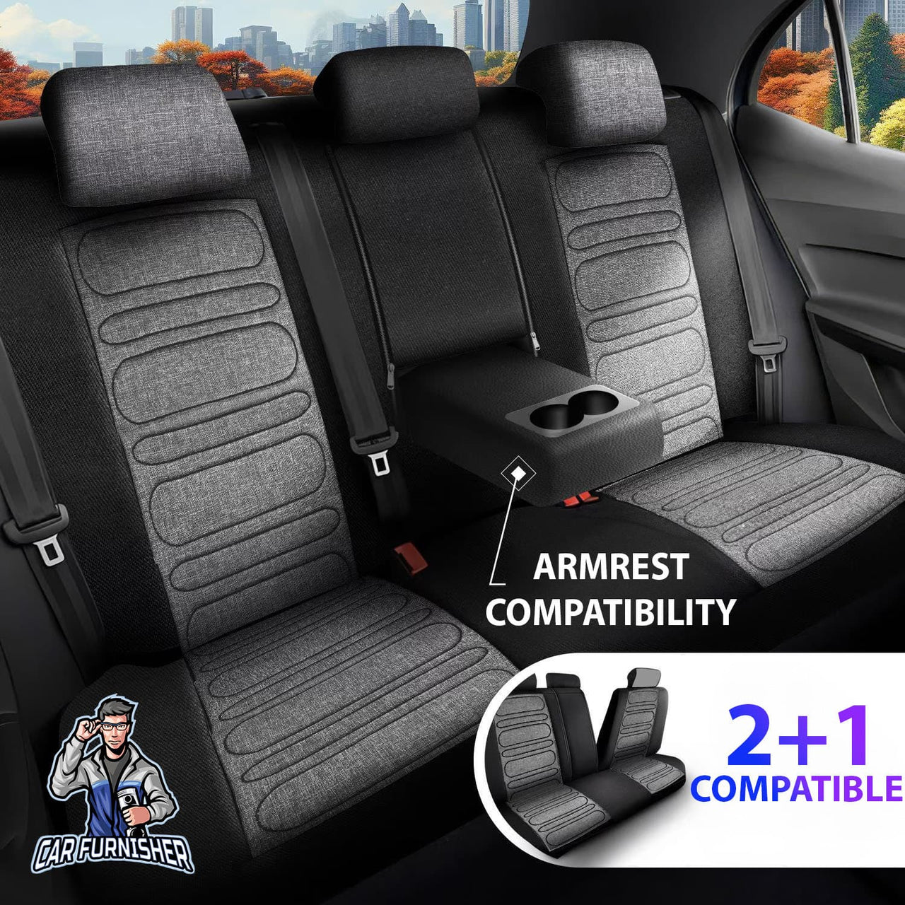 Skoda Kodiaq Seat Covers Atlanta Linen Fabric Design