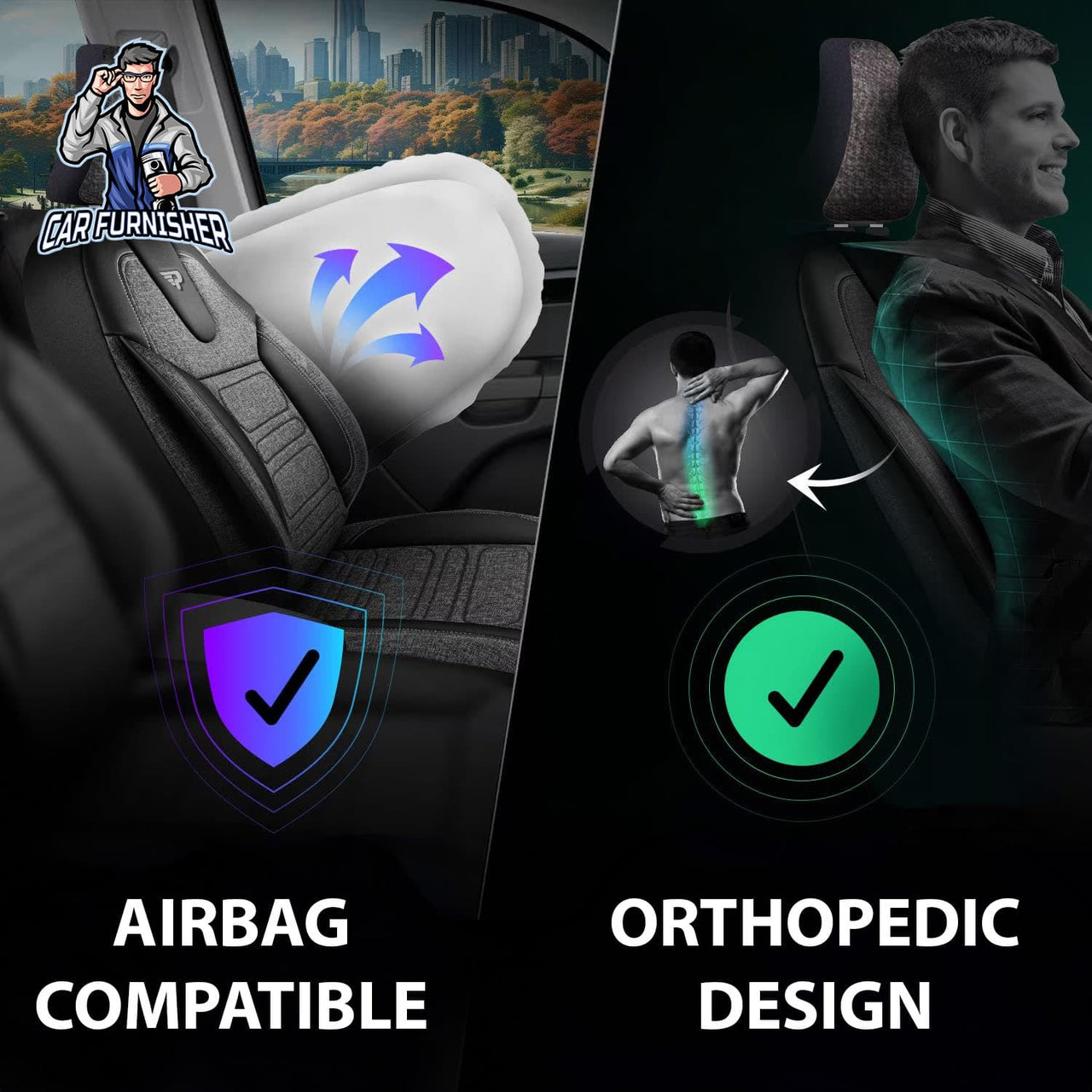 Volvo V90 Seat Covers Atlanta Linen Fabric Design