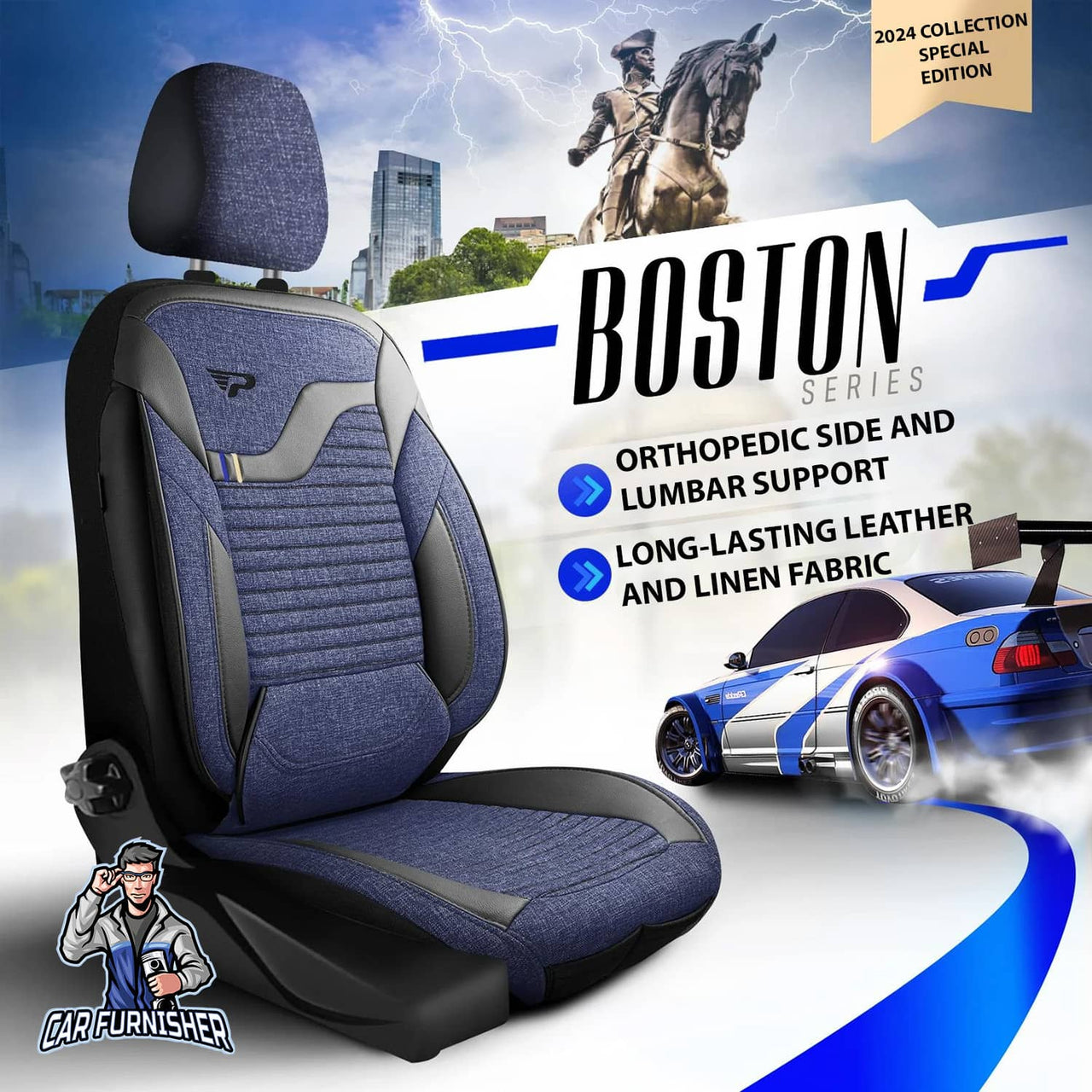 Volvo V90 Seat Covers Boston Design