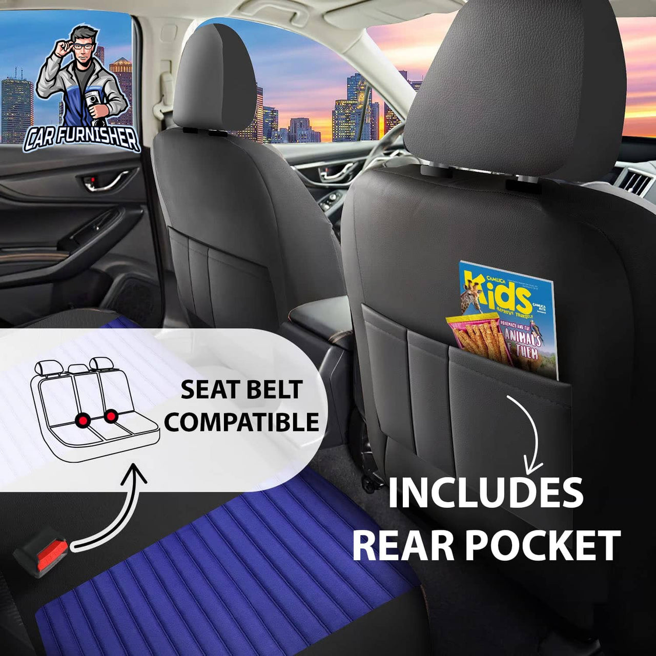 Volvo V90 Seat Covers Boston Velour Fabric Design