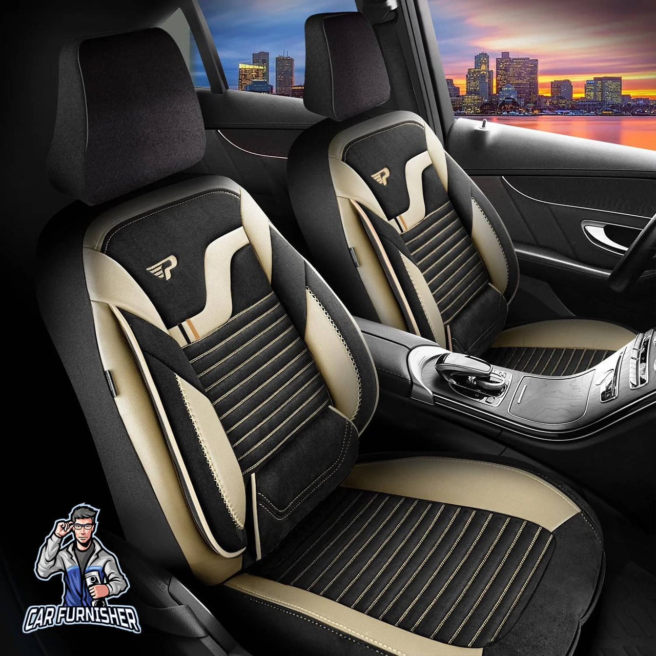 Hyundai i20 Seat Covers Boston Velour Fabric Design