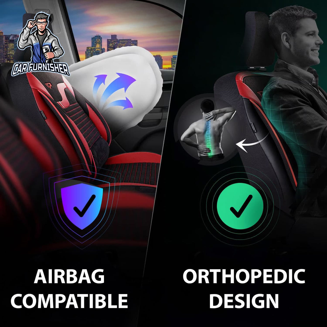 Skoda Kodiaq Seat Covers Boston Velour Fabric Design