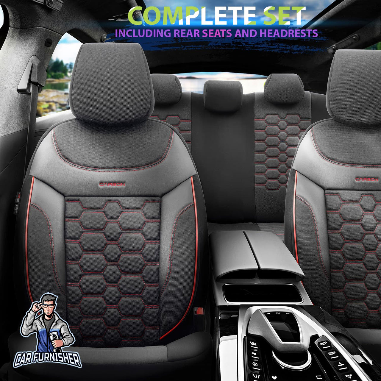 Skoda Fabia Seat Covers Carbon Design