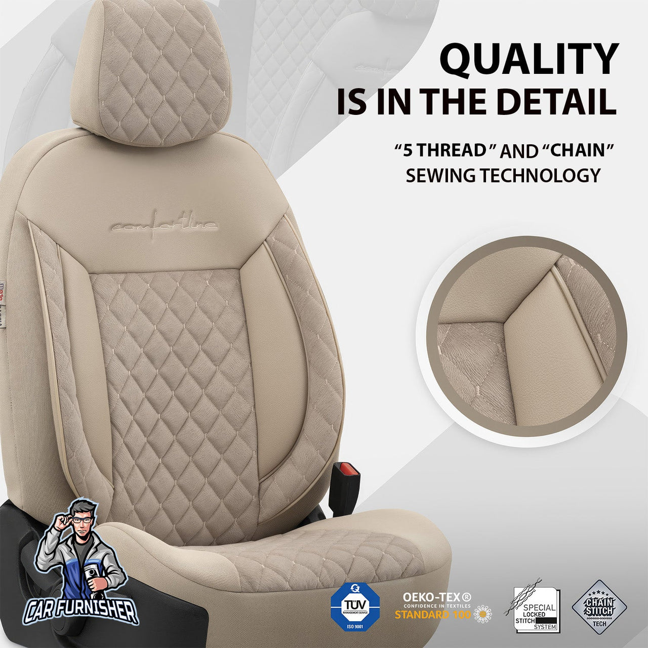 Skoda Karoq Seat Covers Comfortline Vip Design