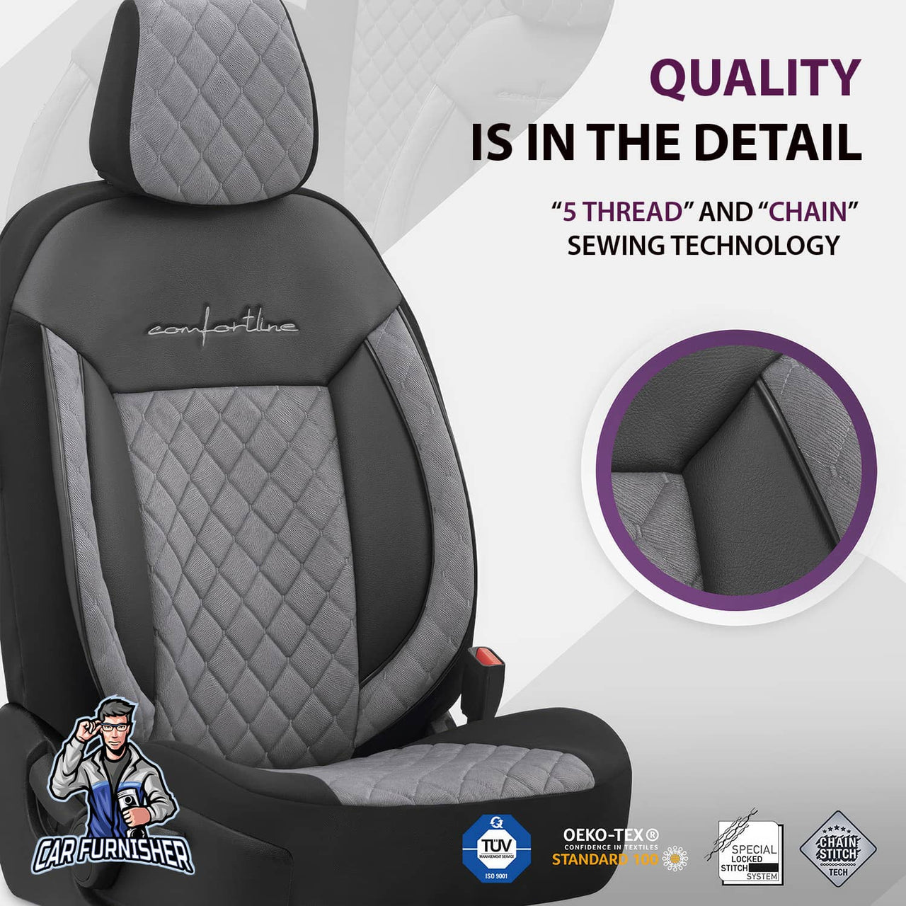 Skoda Kodiaq Seat Covers Comfortline Vip Design