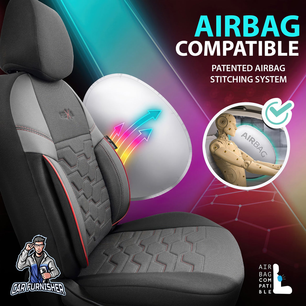 Skoda Fabia Seat Covers Hexa Design