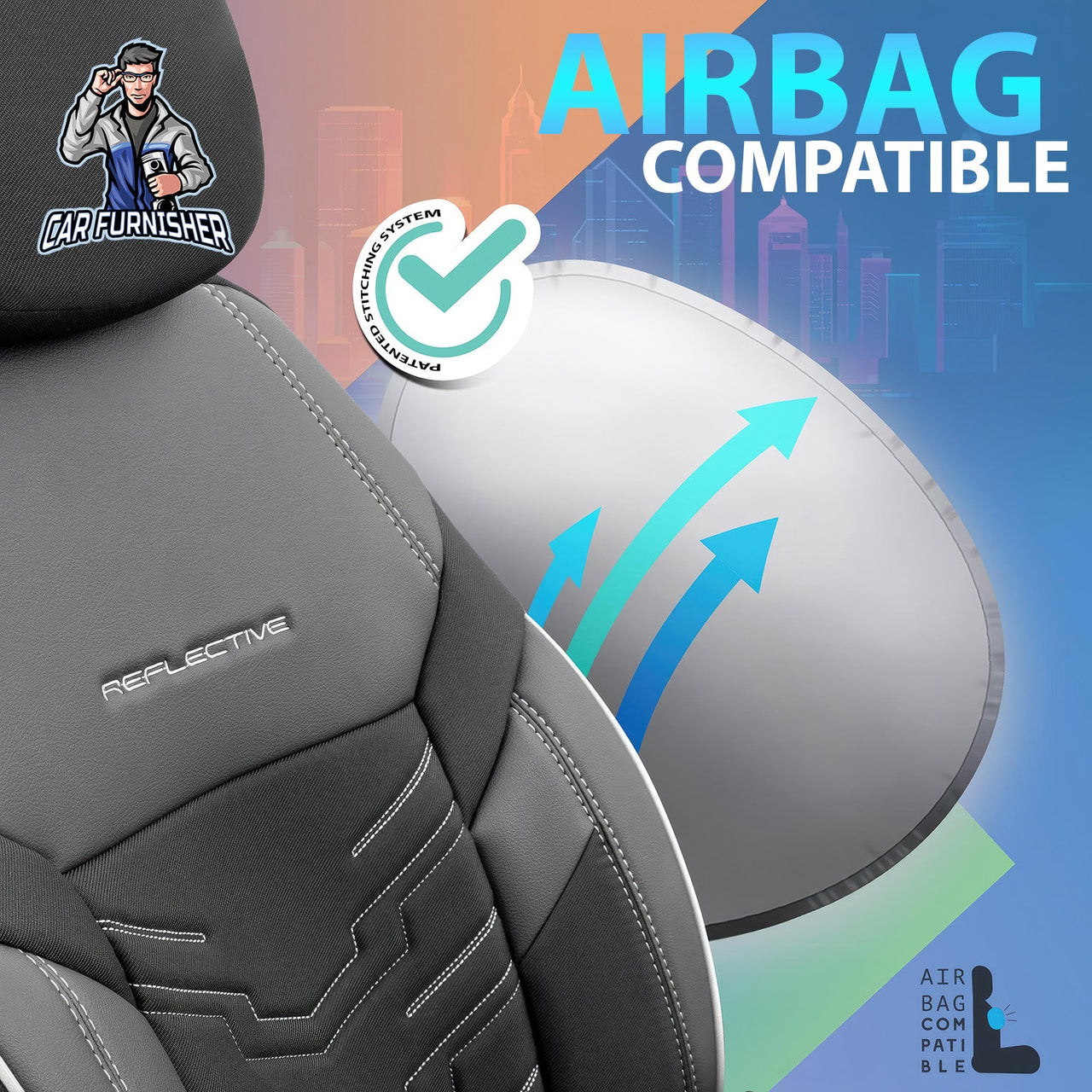 Volvo C40 Seat Covers Reflective Design