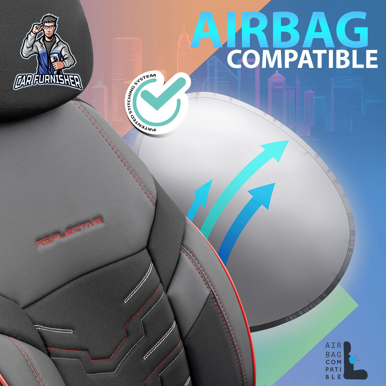 Volvo S80 Seat Covers Reflective Design