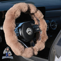 Thumbnail for Steering Wheel Cover - Plush Daisy Design