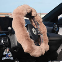 Thumbnail for Steering Wheel Cover - Plush Daisy Design