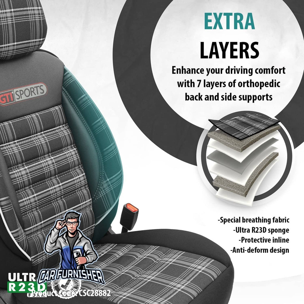 Skoda Rapid Seat Covers GTI Sports Design