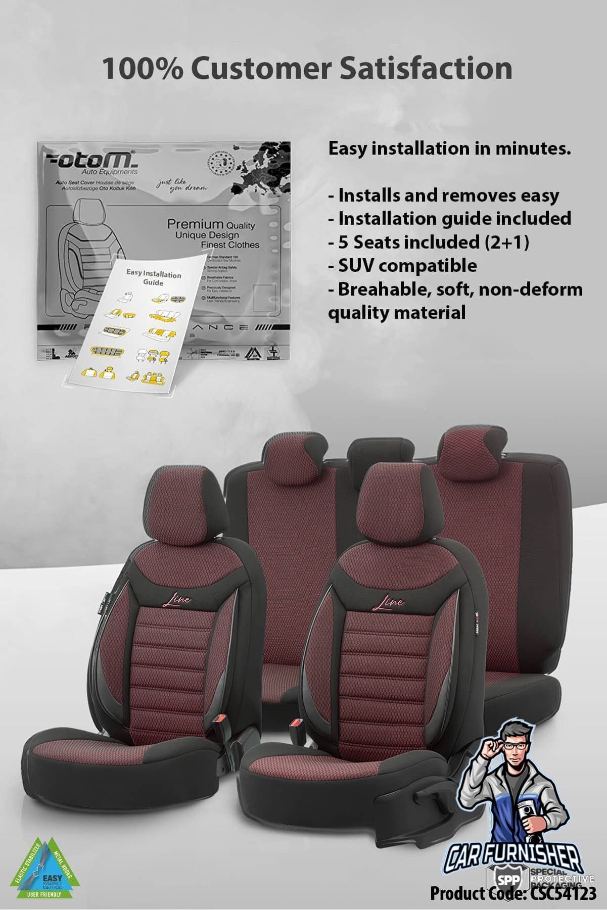 Hyundai Kona Seat Covers Line Design