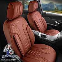 Thumbnail for Skoda Octavia Seat Covers Tokyo Design Tan-Snuff 5 Seats + Headrests (Full Set) Leather