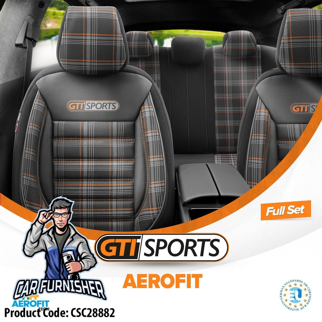 Tesla Model 3 Seat Covers GTI Sports Design