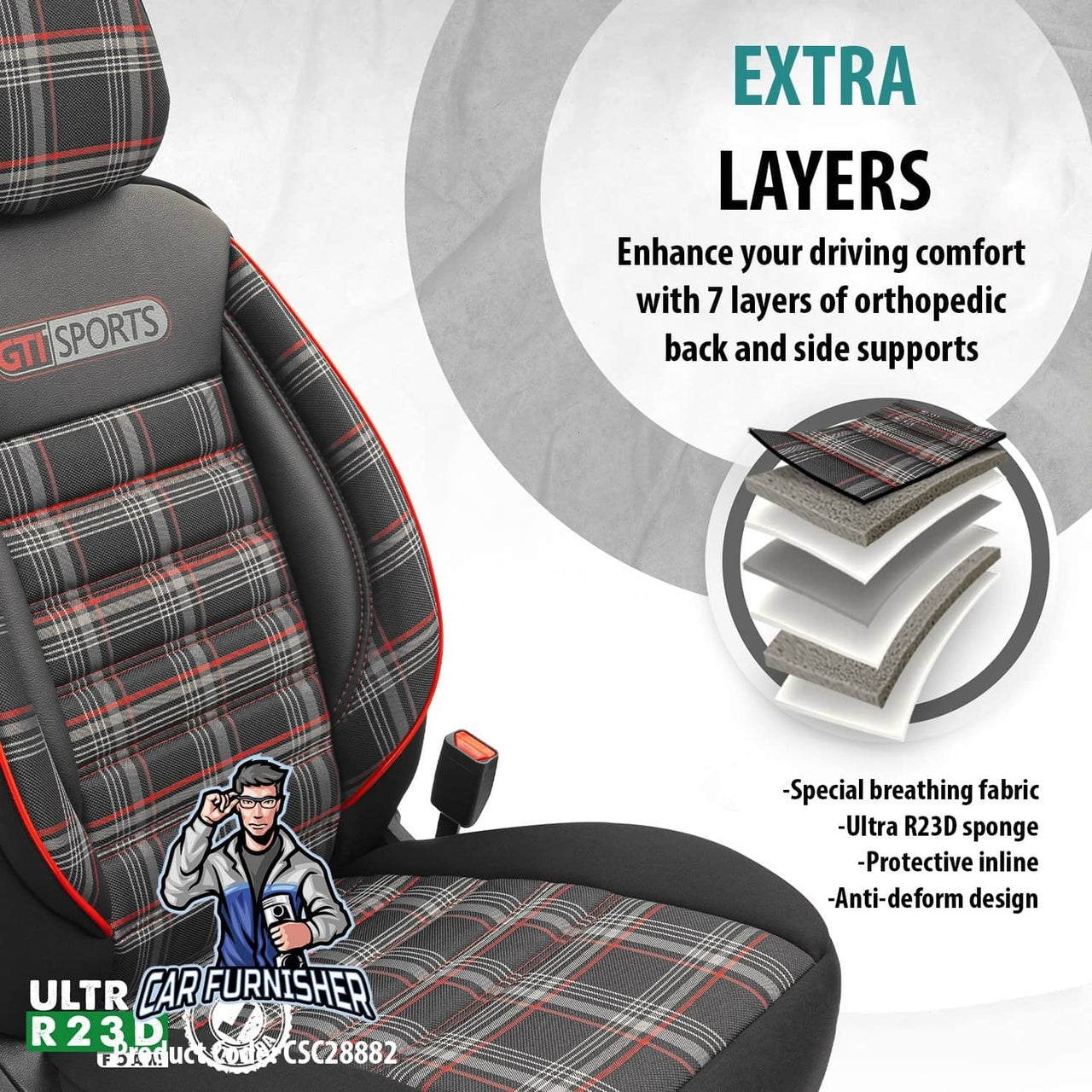 Skoda Kodiaq Seat Covers GTI Sports Design