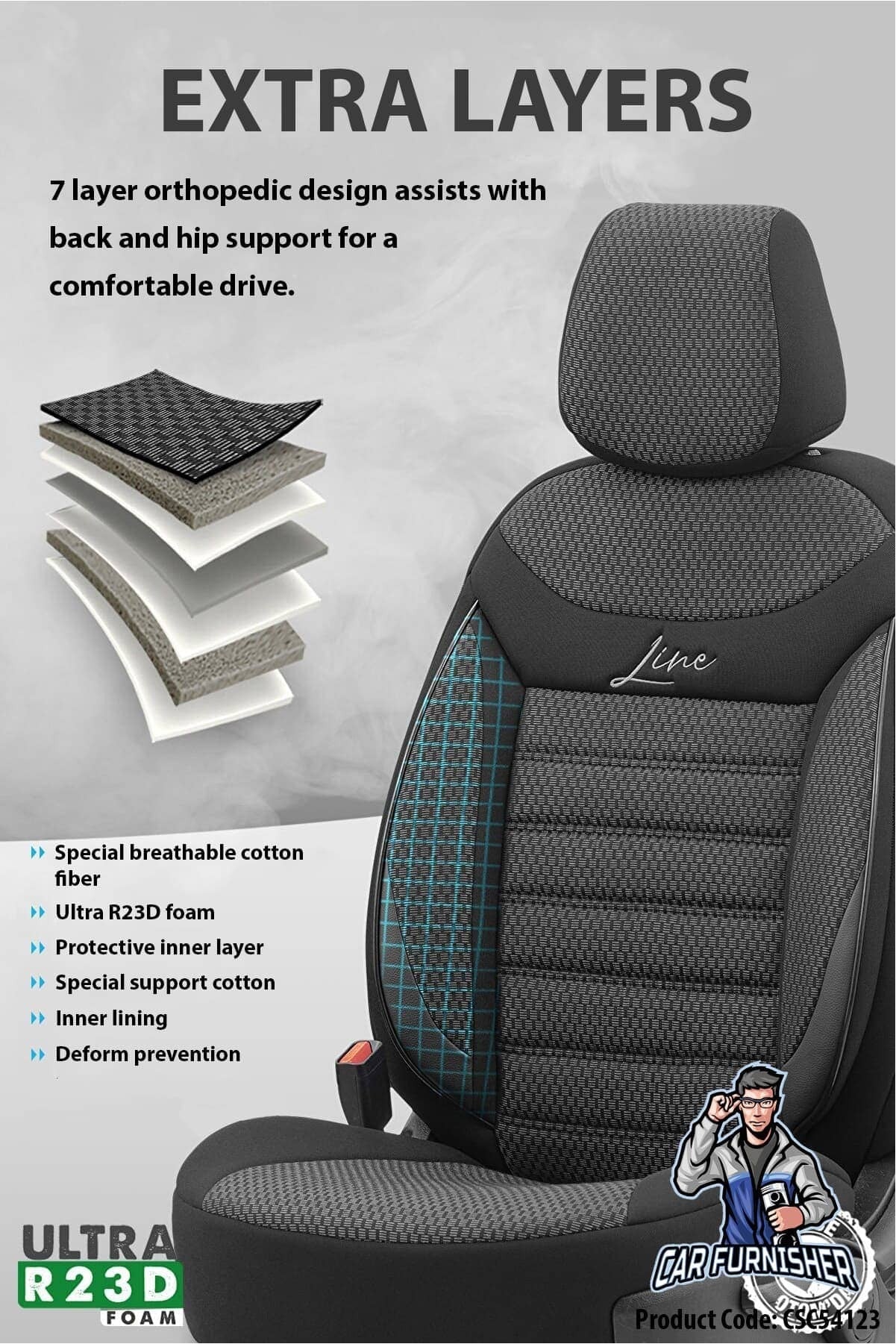 Skoda Kodiaq Seat Covers Line Design
