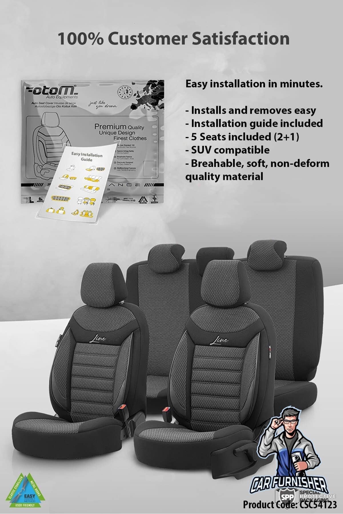 Skoda Kodiaq Seat Covers Line Design