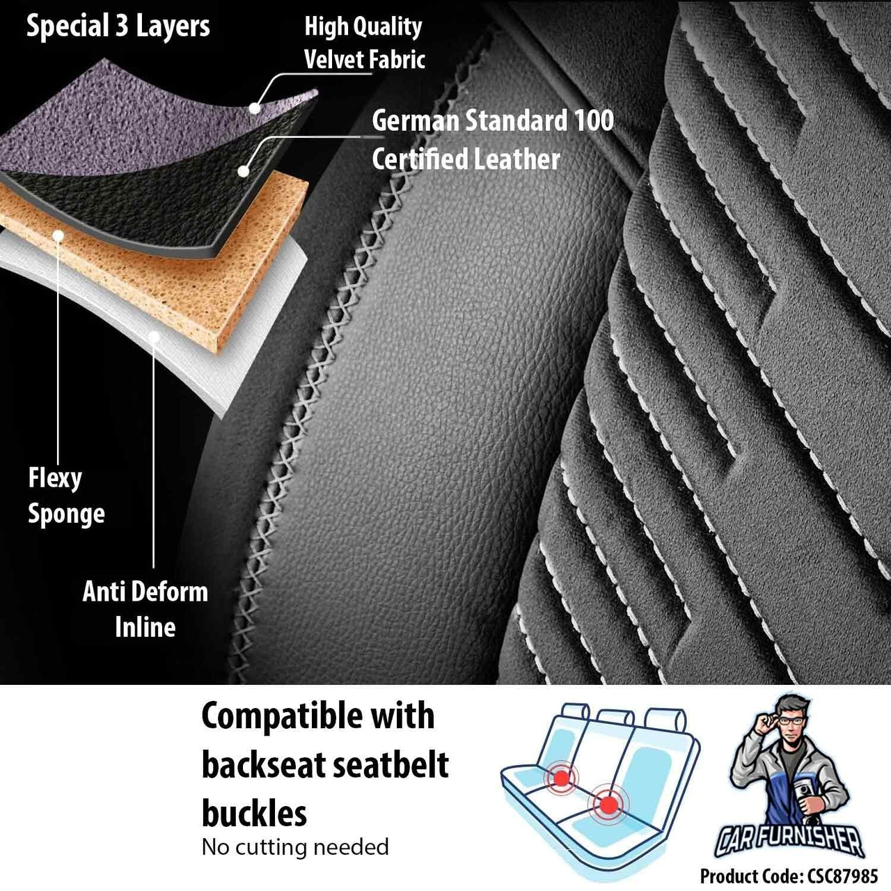 Tesla Model 3 Seat Covers Dubai Design