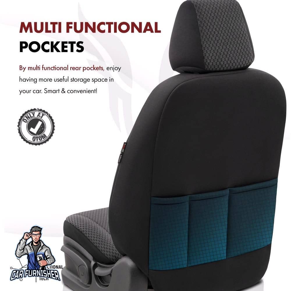 Luxury Car Seat Cover Set (3 Colors) | Toro Performance Series Red Leather & Fabric