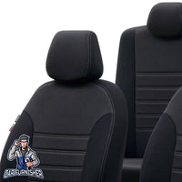 Thumbnail for Mercedes 190 Series Seat Covers Original Jacquard Design Black Jacquard Fabric