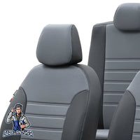 Thumbnail for Man TGE Seat Covers New York Leather Design Smoked Black Leather