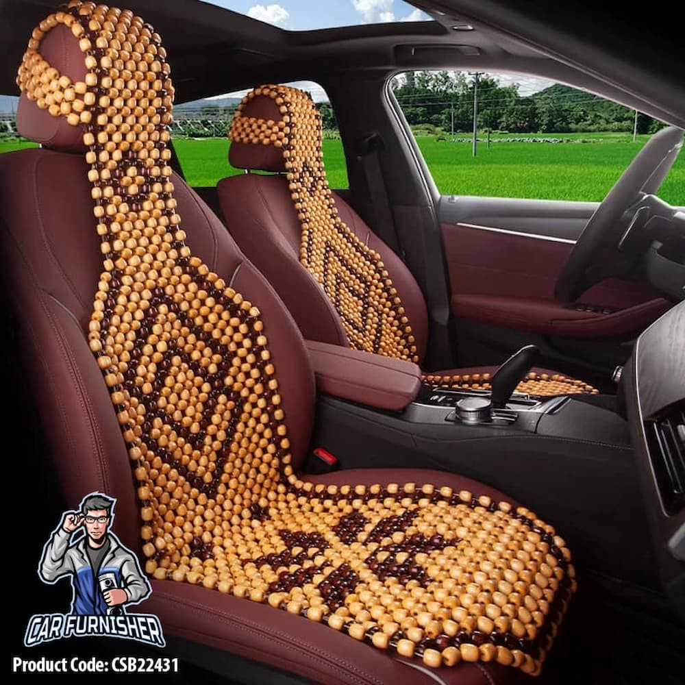 Car Seat Wooden Beads & Beaded Auto Seat Covers