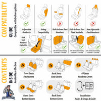 Thumbnail for Fiat 500 Seat Covers Comfortline Design