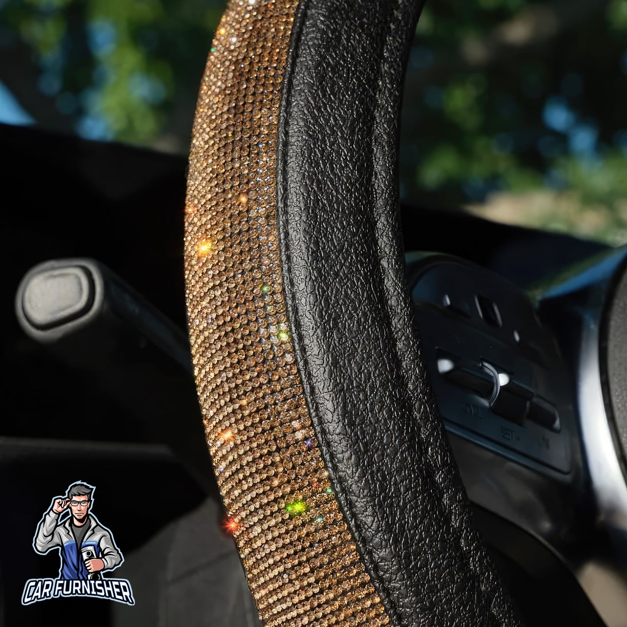 Sparkling Luxury Bling Steering Wheel Cover | Swarovski Crystals