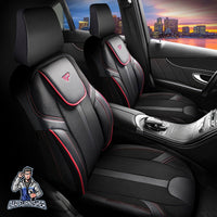 Thumbnail for Volkswagen Amarok Seat Covers Cappadocia Design Red 5 Seats + Headrests (Full Set) Leather & Jacquard Fabric