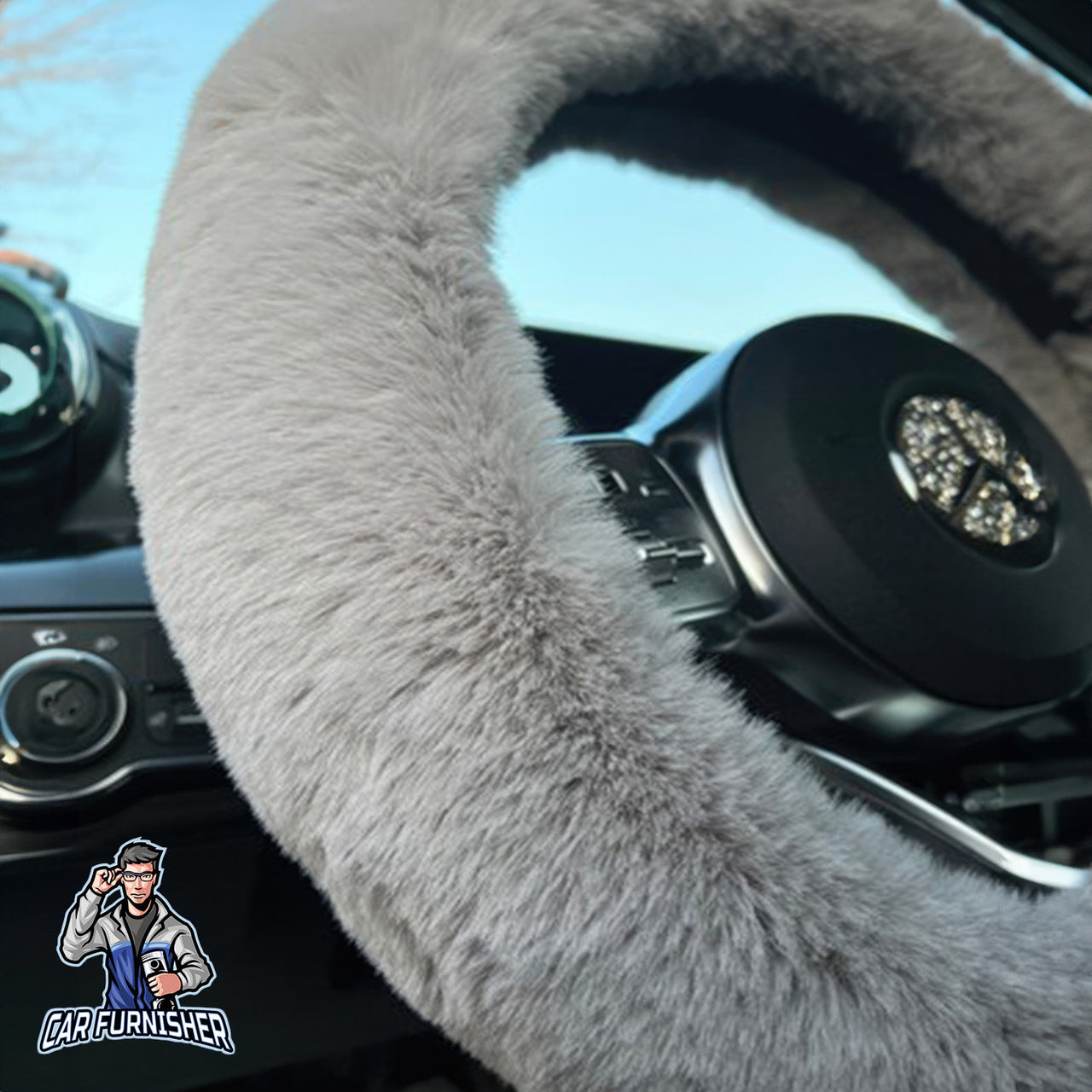 Fluffy Plush Steering Wheel Cover | Extra Soft