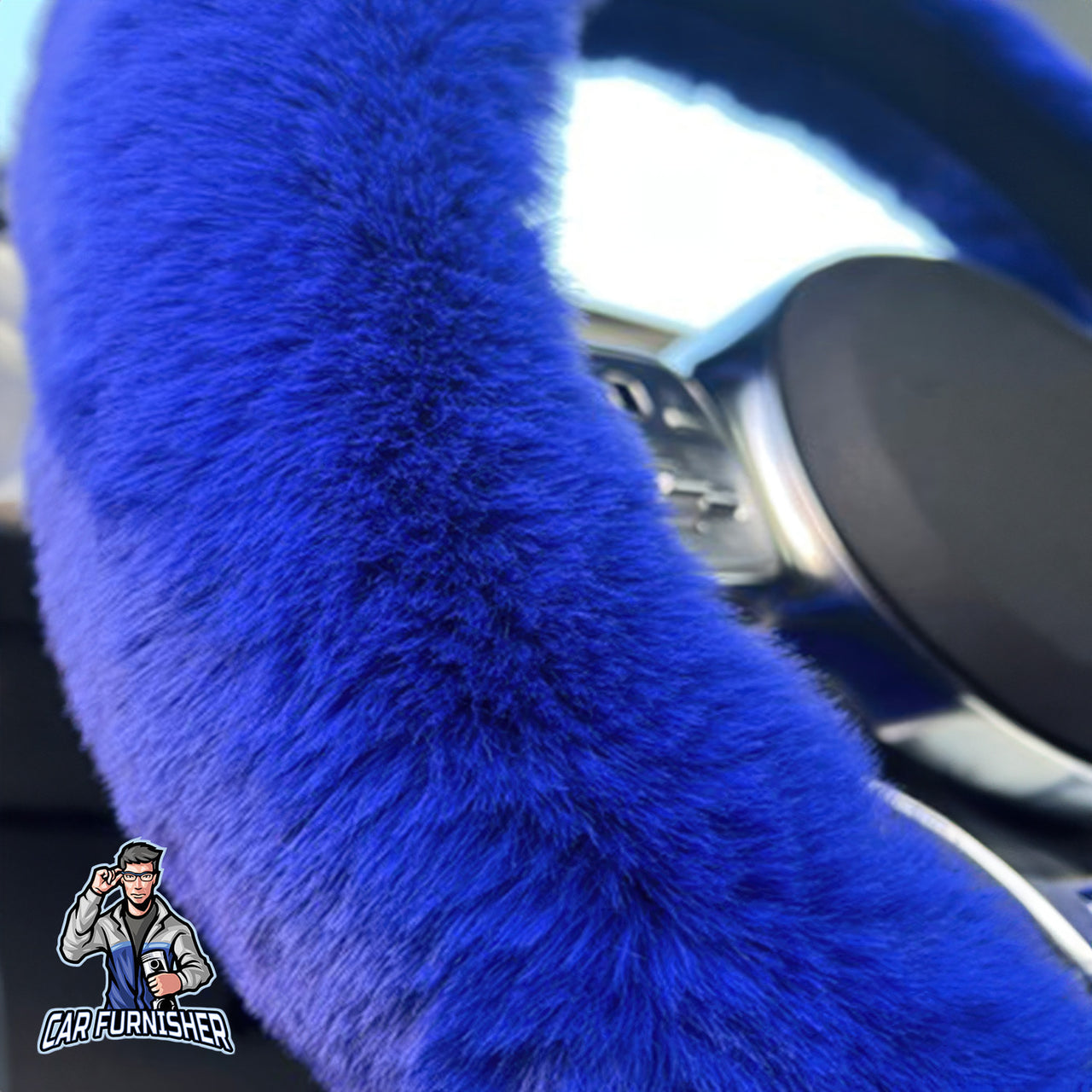 Fluffy Plush Steering Wheel Cover | Extra Soft