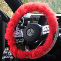 Thumbnail for Sparkling Luxury Soft Feather Steering Wheel Cover | Swarovski