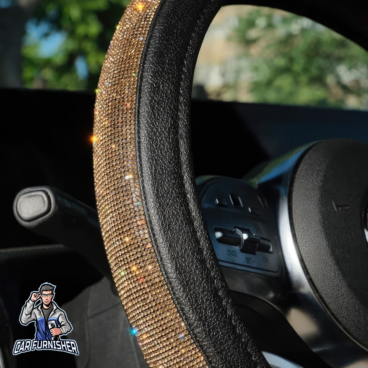 Sparkling Luxury Bling Steering Wheel Cover | Swarovski Crystals