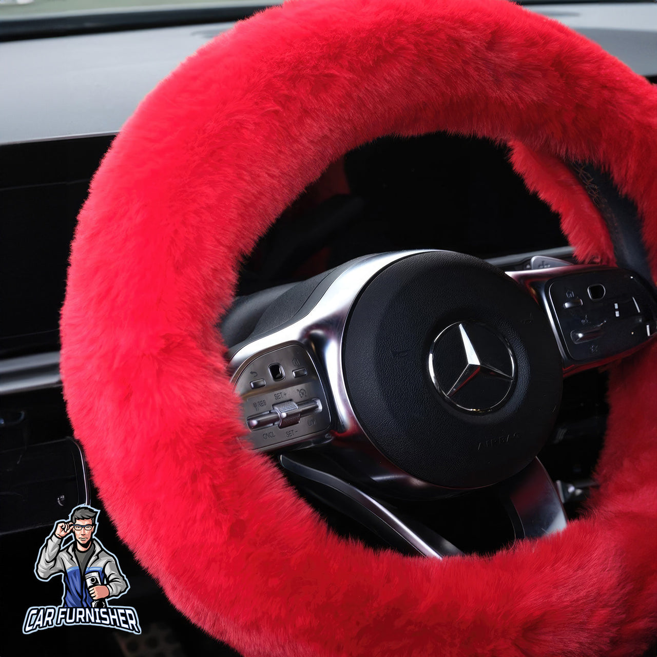 Fluffy Plush Steering Wheel Cover | Extra Soft