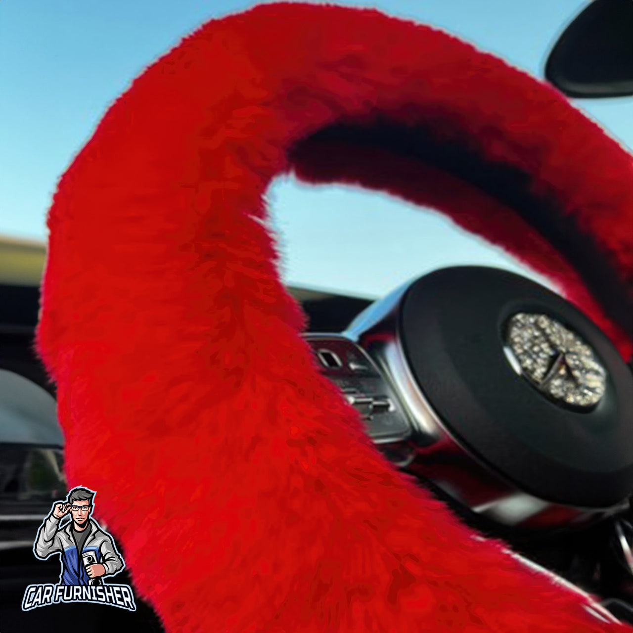 Fluffy Plush Steering Wheel Cover | Extra Soft