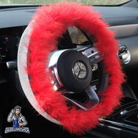 Thumbnail for Sparkling Luxury Soft Feather Steering Wheel Cover | Swarovski