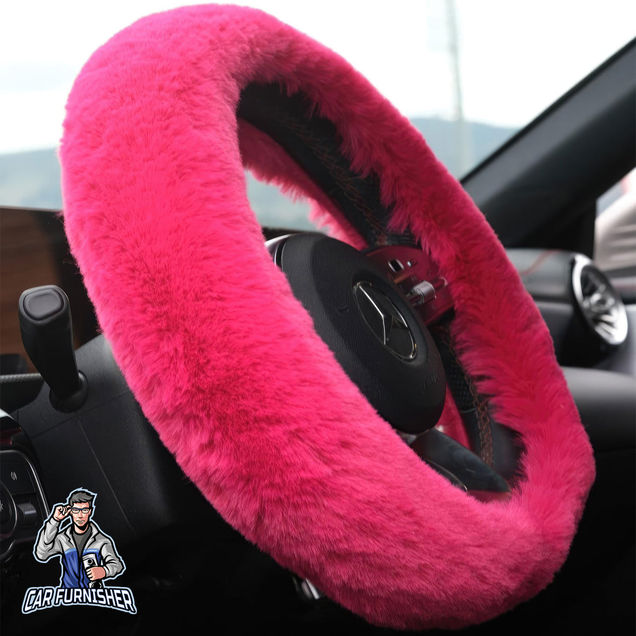 Fluffy Plush Steering Wheel Cover | Extra Soft