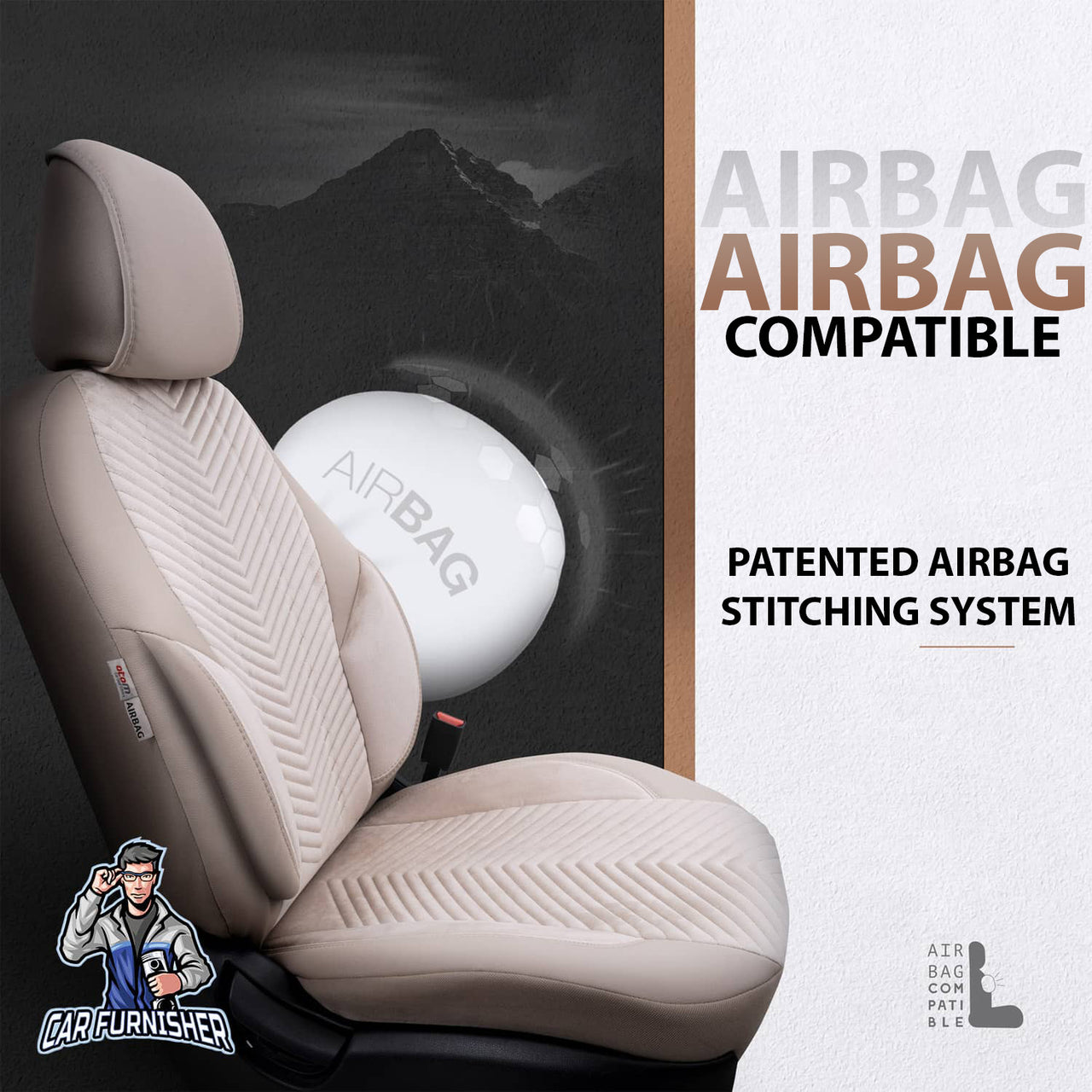 Car Seat Cover Set - Advanced Babyface Design