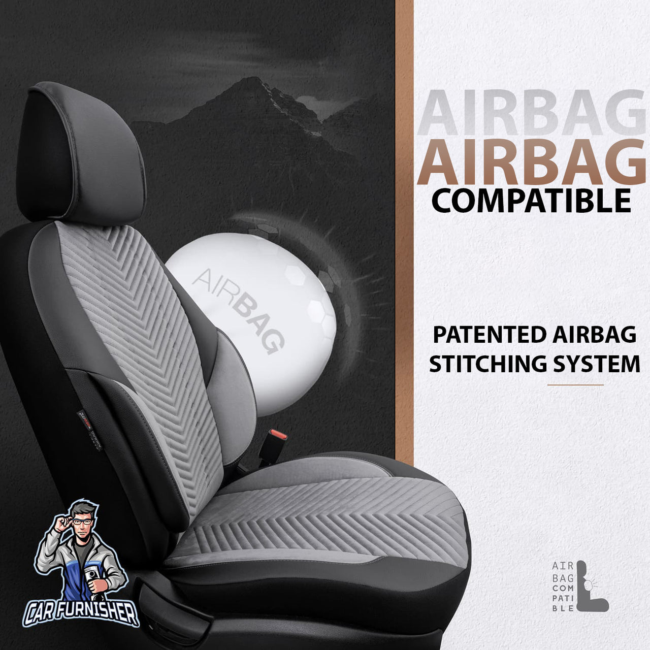 Car Seat Cover Set - Advanced Babyface Design