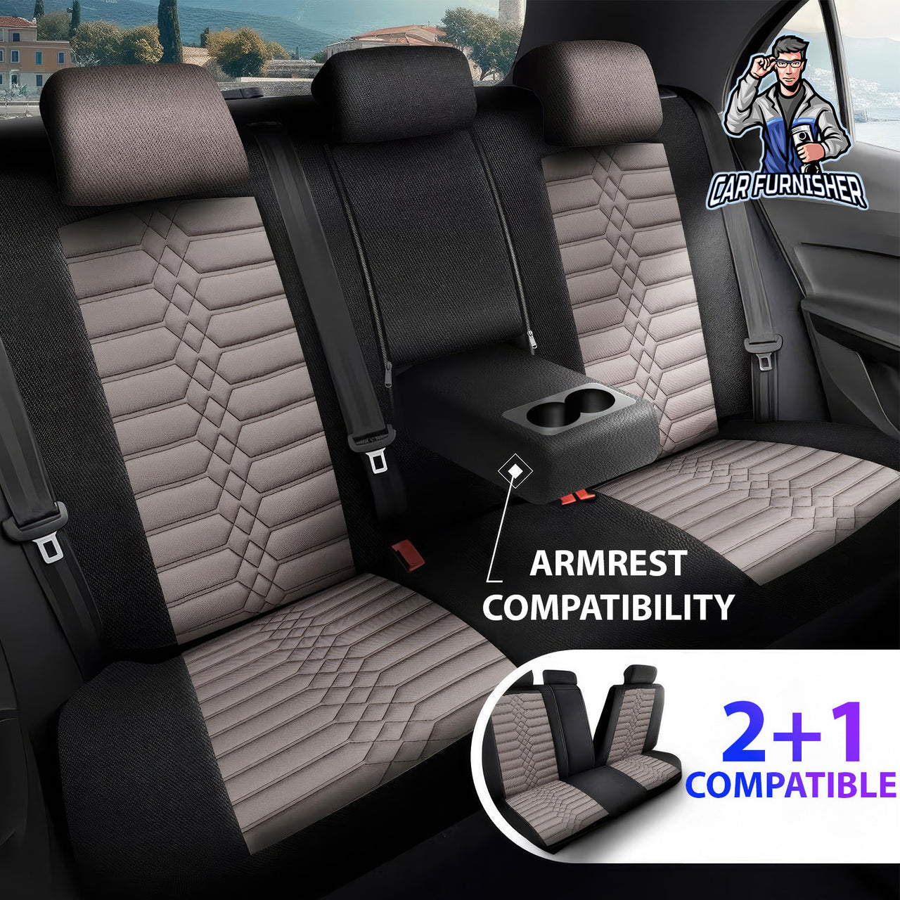 Car Seat Cover Set - Athens Design