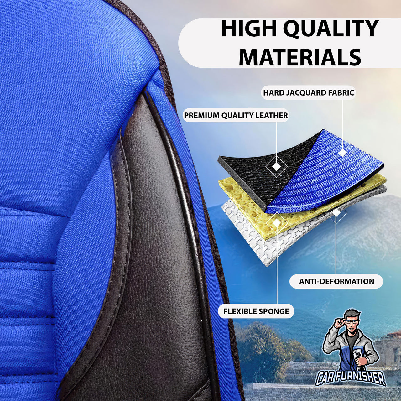 Car Seat Cover Set - Athens Design