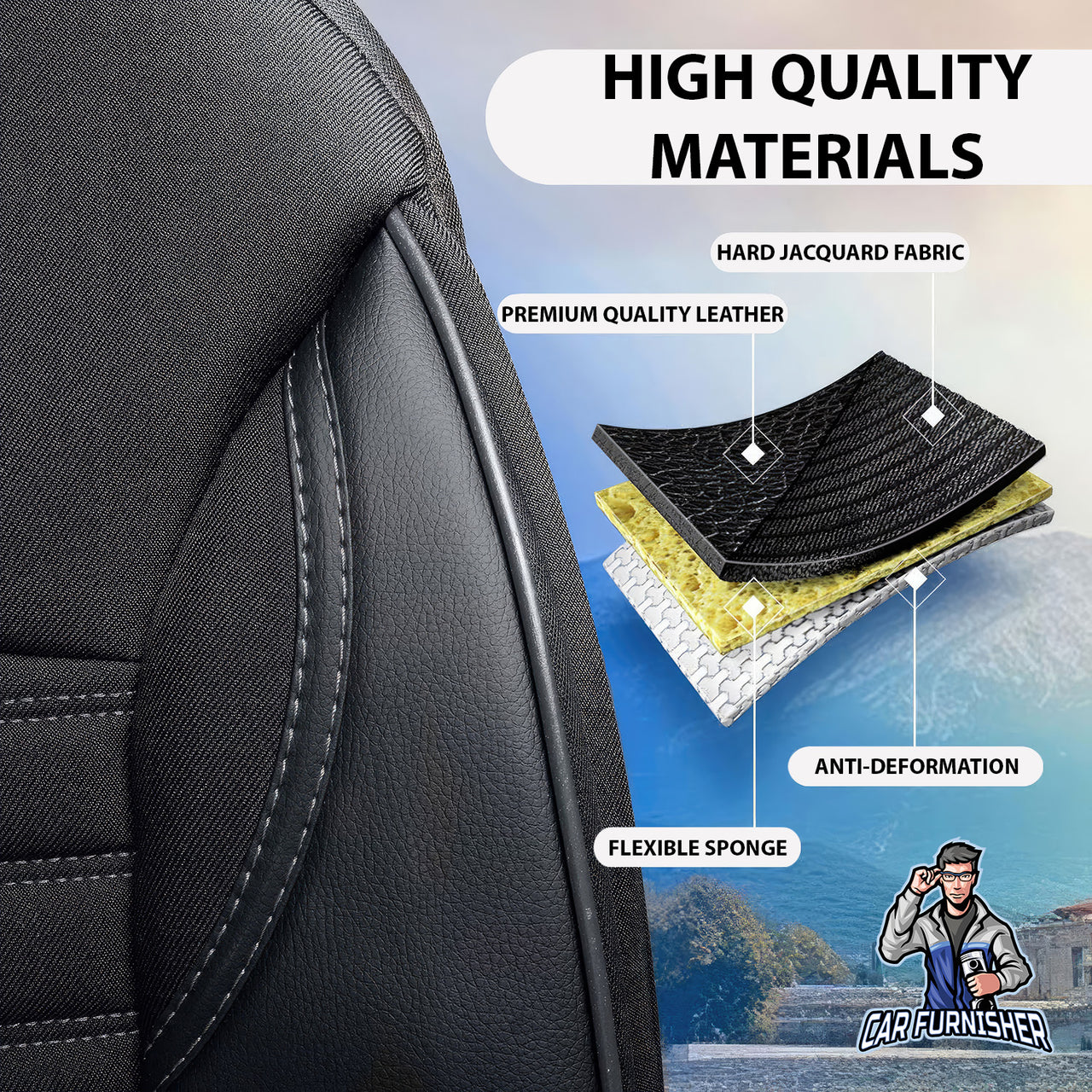 Car Seat Cover Set - Athens Design