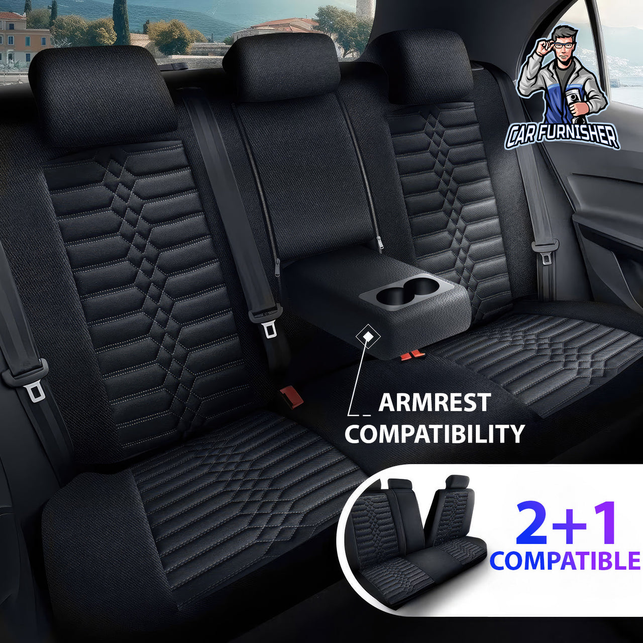 Car Seat Cover Set - Athens Design