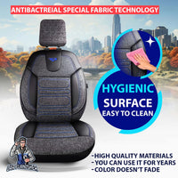 Thumbnail for Nissan Navara Seat Covers Atlanta Linen Fabric Design