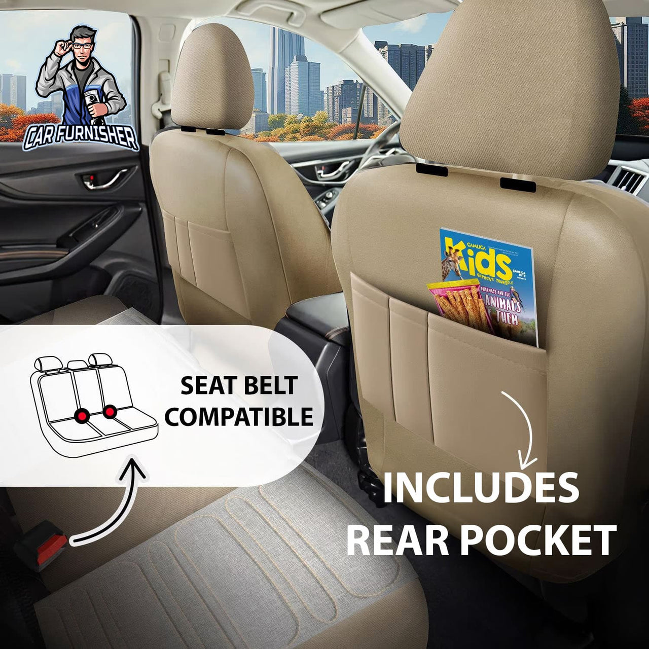 Skoda Forman Seat Covers Atlanta Linen Fabric Design