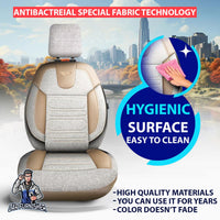 Thumbnail for Nissan Navara Seat Covers Atlanta Linen Fabric Design