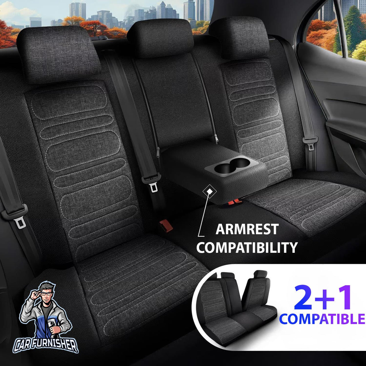 Volkswagen Amarok Seat Covers Atlanta Linen Fabric Design