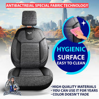Thumbnail for Nissan Navara Seat Covers Atlanta Linen Fabric Design